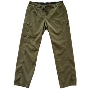 Greys Anatomy By Barco Spandex Stretch Olive Scrub Pants L Adjustable Drawstring